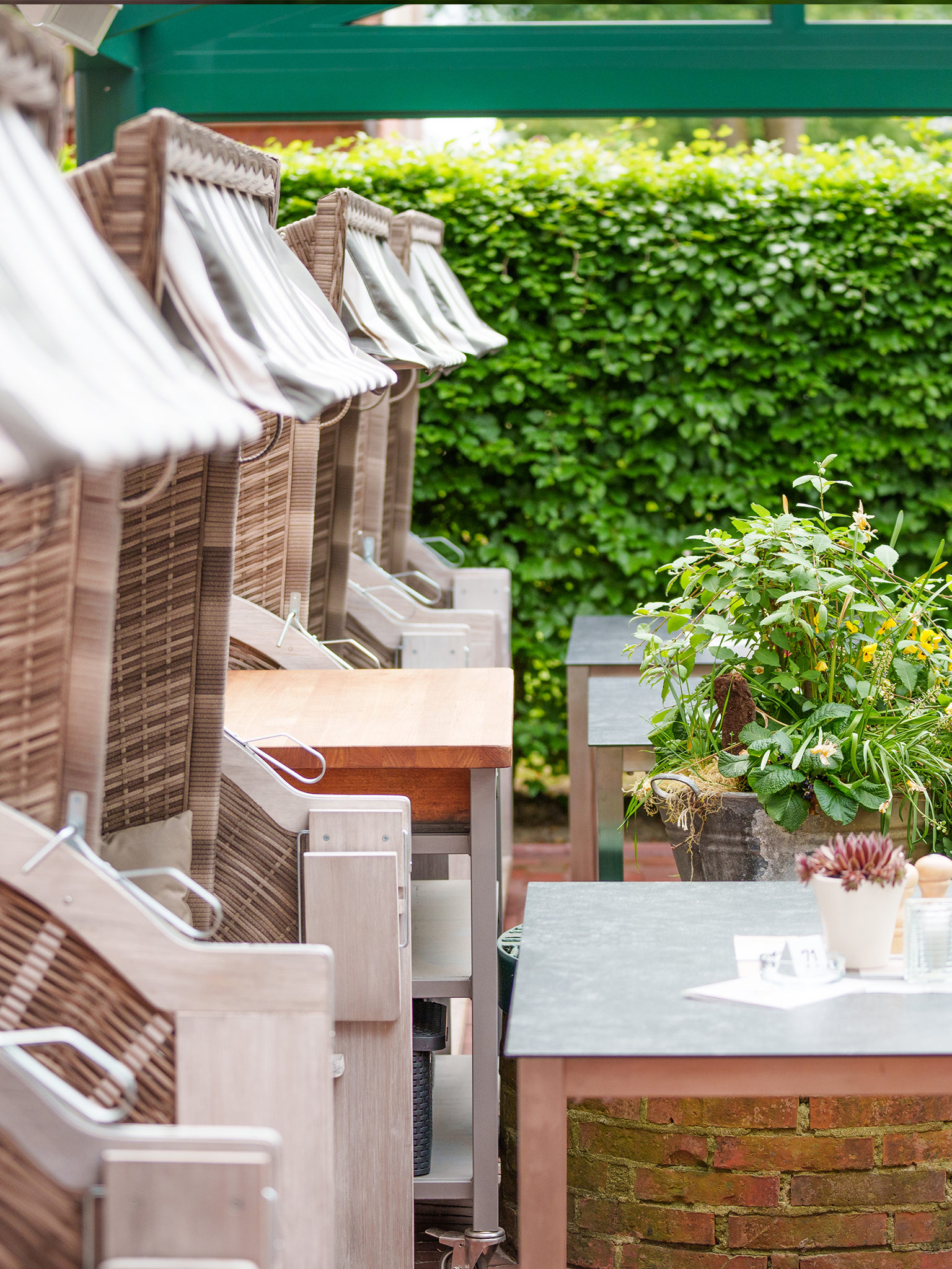 Hengstforder Mühle Terrasse Sonnen und Windschutz, Heizstrahler